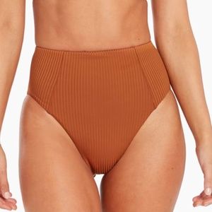 Vitamin A Sienna High Waist Bottom in Chai Ribbed 